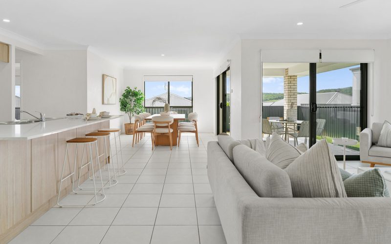 Split-Plan Family Home with Double-Island Kitchen and Fenced Yard