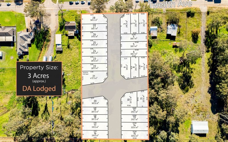 DA lodged for 28 Lots - 3 Acres Zoned R2 Residential