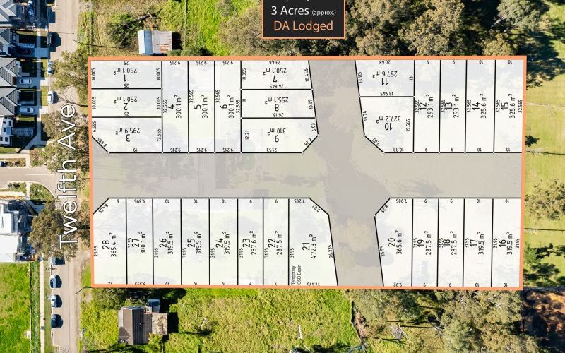 DA lodged for 28 Lots - 3 Acres Zoned R2 Residential
